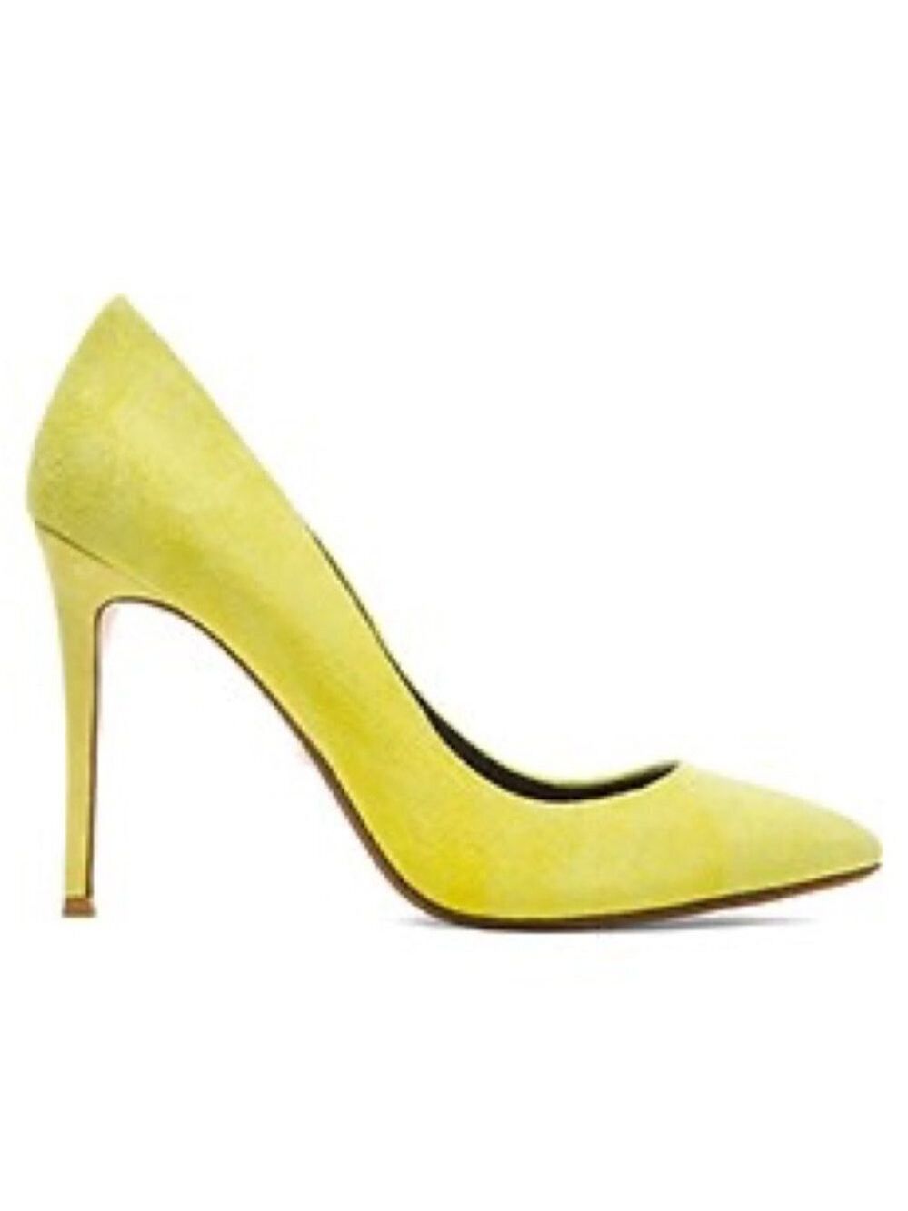 ** RAYE By REVOLVE Tia Yellow Suede Heels Size 38.5/ 8